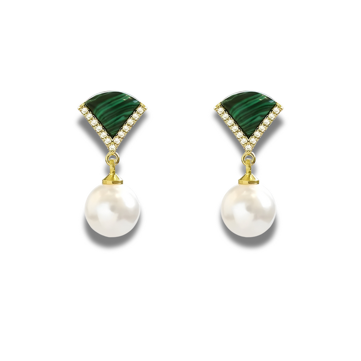 Créoles en Malachite - Vert Hypnotisant | Bijoux Chakra