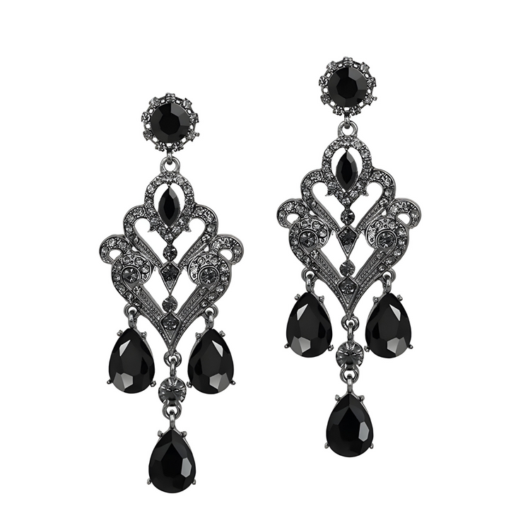 Obsidiennes Envoûtantes - Boucles d'Oreilles Abysses Mystiques | Bijoux Chakra
