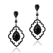 Boucles d'oreilles en Obsidienne - Éclipse Sombre | Bijoux Chakra