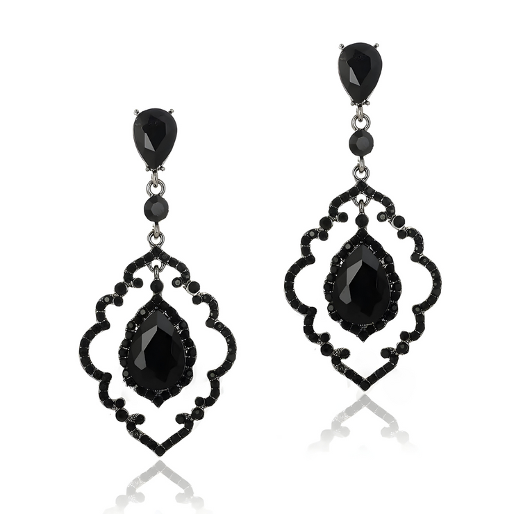 Boucles d'oreilles en Obsidienne - Éclipse Sombre | Bijoux Chakra
