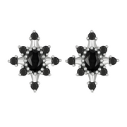 Boucles d'oreilles Nocturne Ébène en Obsidienne Éclatante | Bijoux Chakra