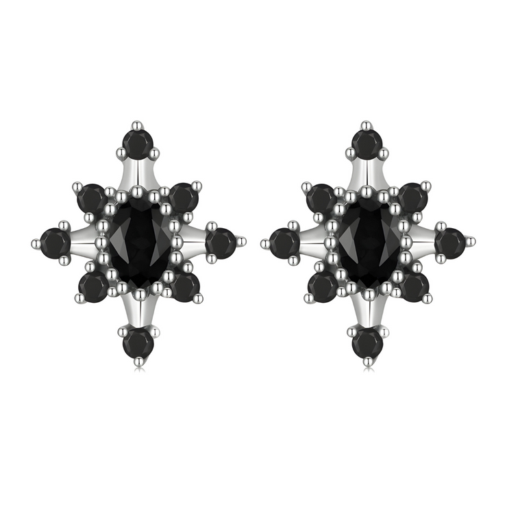 Boucles d'oreilles Nocturne Ébène en Obsidienne Éclatante | Bijoux Chakra