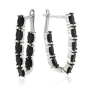 Boucles d'oreilles Obsidienne - Éclat de Nuit Sacrée | Bijoux Chakra