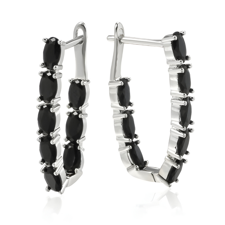 Boucles d'oreilles Obsidienne - Éclat de Nuit Sacrée | Bijoux Chakra