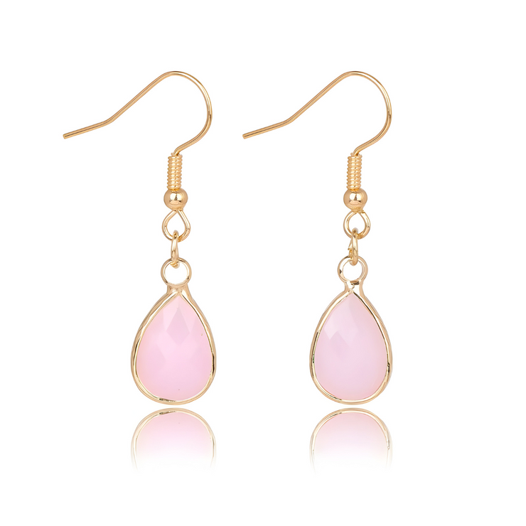 Éclatantes Boucles d'Oreilles en Quartz Rose - Pure Clarté | Bijoux Chakra