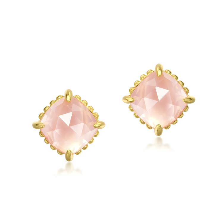 Boucles d'oreilles Quartz Rose - Éclats Apaisants de Cristaux | Bijoux Chakra