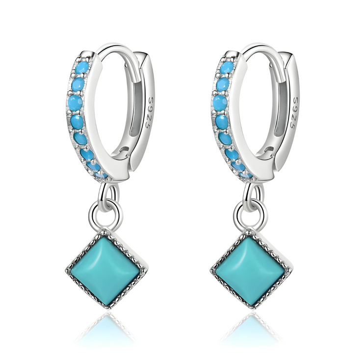 Boucles d'oreilles Turquoise - Éclat Tropical | Bijoux Chakra