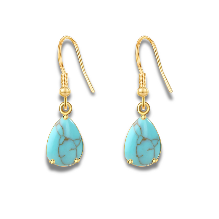 Boucles d'oreilles Turquoise - Éclats de Larmes d’Océan | Bijoux Chakra