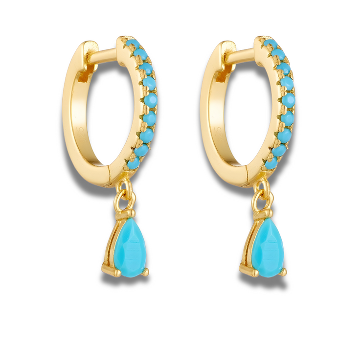 Boucles d'oreilles Turquoise - Éclat du Lagon | Bijoux Chakra