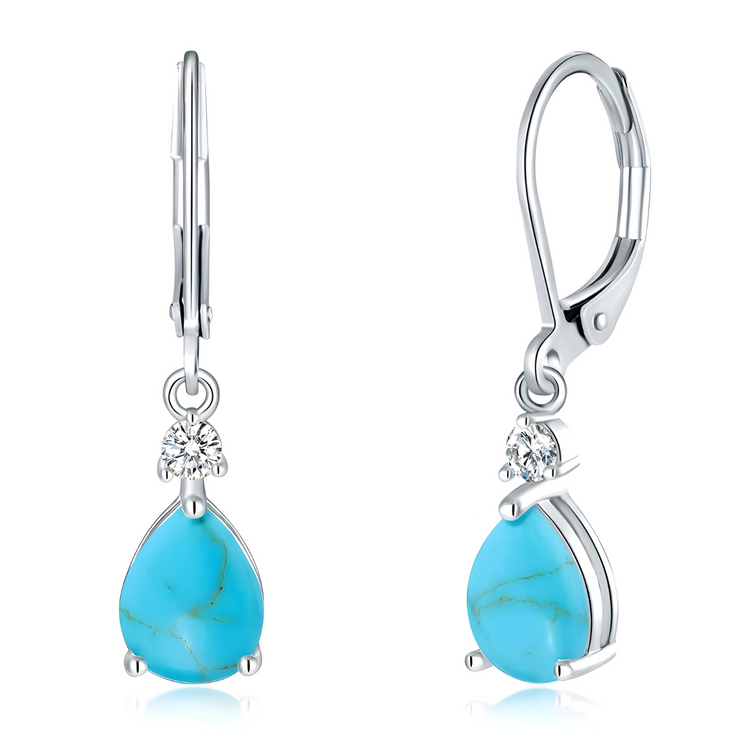 Boucles d'oreilles Éclatantes - Reflets Turquoise Lumineux | Bijoux Chakra