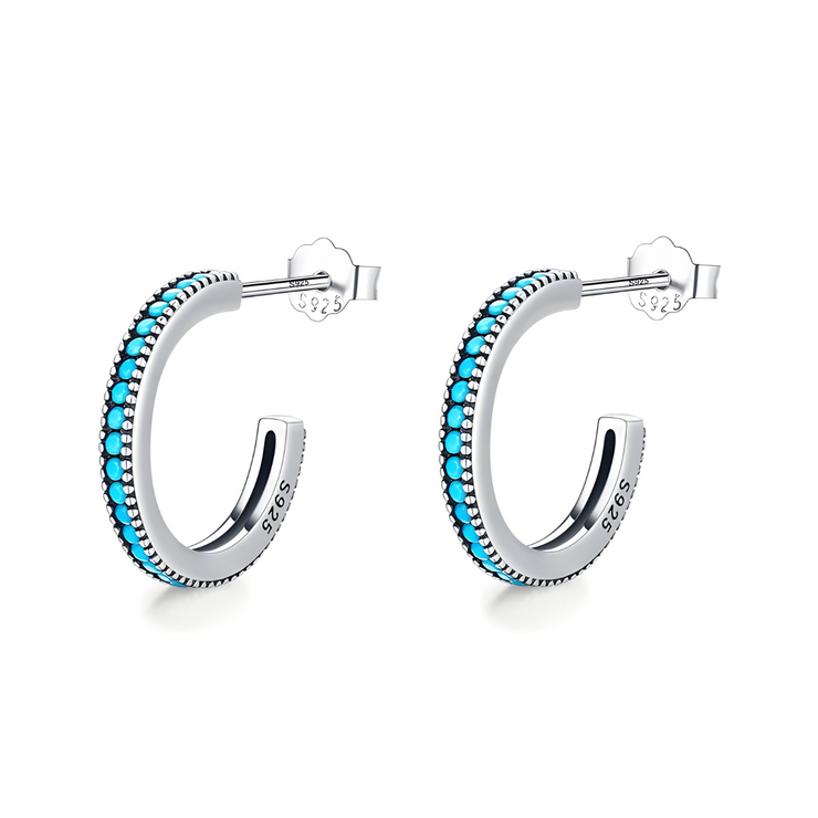 Boucles d'oreilles Turquoise - Éclat d'Aigue Marine | Bijoux Chakra