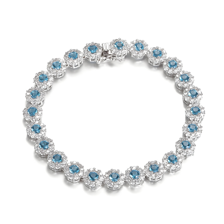 Bracelet Éclatant en Perles d'Aigue-Marine - Prisme d'Eau | Bijoux Chakra