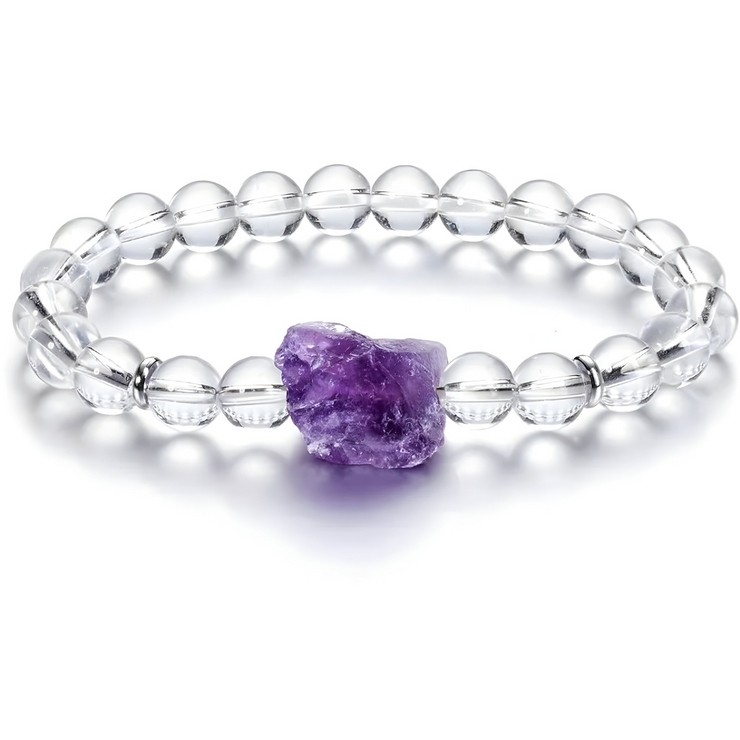 Bracelet envoûtant en Améthyste - Aurore Brumeuse | Bijoux Chakra