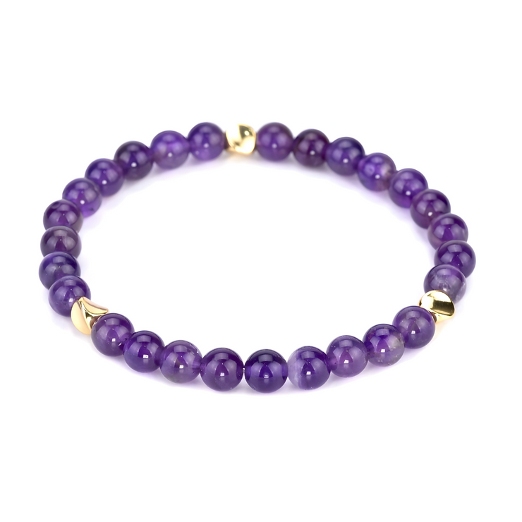Bracelet en Véritable Améthyste - Éclat Mystique | Bijoux Chakra