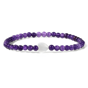 Bracelet Argent avec Éclatant Prisme d'Améthyste | Bijoux Chakra