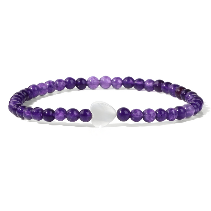 Bracelet Argent avec Éclatant Prisme d'Améthyste | Bijoux Chakra
