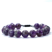 Bracelet Mala Améthyste - Charme Lavande Apaisant | Bijoux Chakra