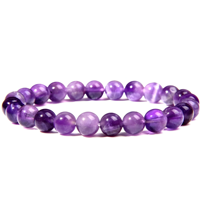 Bracelet Mala Améthyste - Charme Lavande Apaisant | Bijoux Chakra
