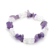 Bracelet Éblouissant en Améthyste - Fleur d'Améthyste | Bijoux Chakra