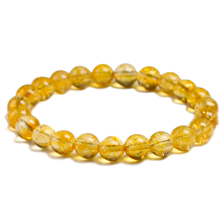 Bracelet en Citrine - Éclat Doré Prisme | Bijoux Chakra