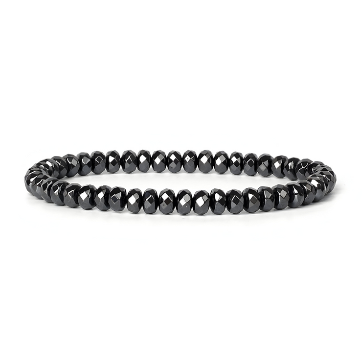 Bracelet Hématite Éblouissant - Joyau de Nuit | Bijoux Chakra