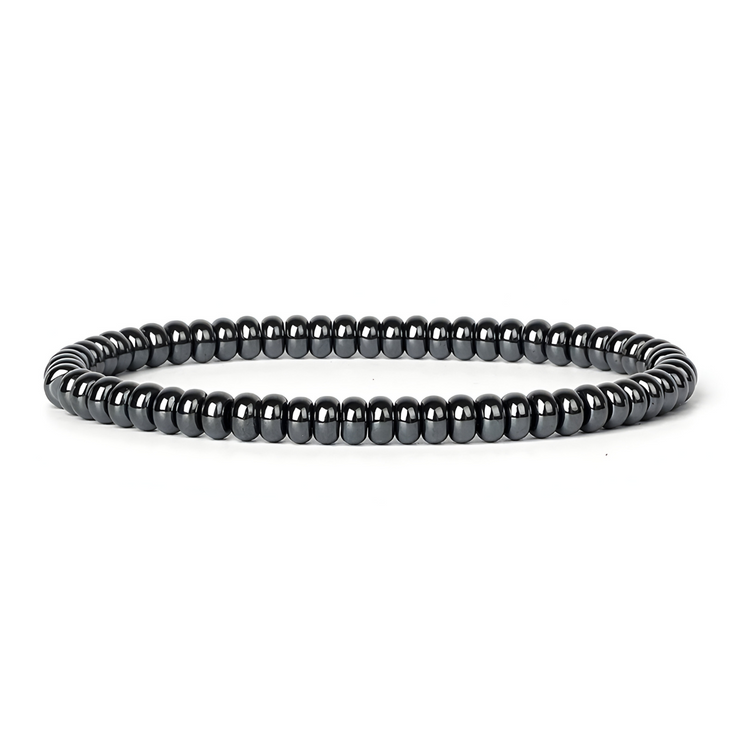 Bracelet Éclatant en Hématite - Noir Intense | Bijoux Chakra