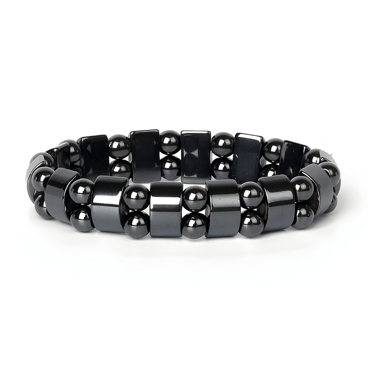 Bracelet Envoûtant en Hématite - Brillance Métallique | Bijoux Chakra