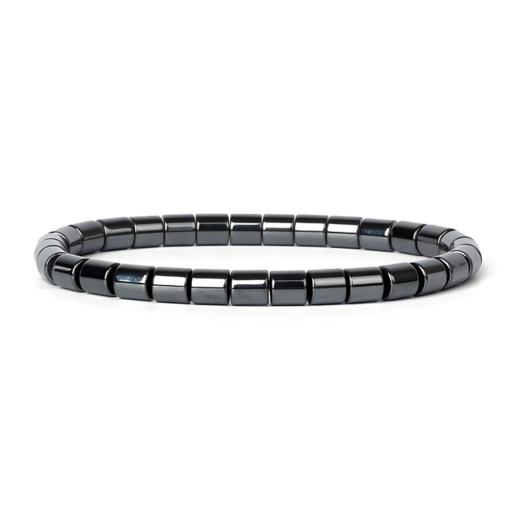 Bracelet Énergisant en Hématite - Pierre de Force | Bijoux Chakra