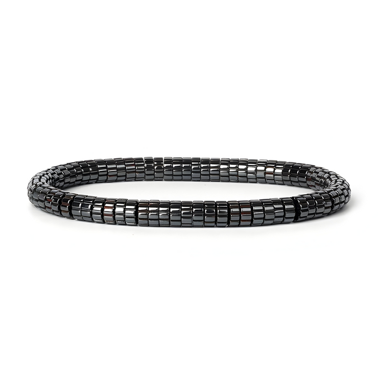 Bracelet Éclatant en Hématite - Reflet de Fer | Bijoux Chakra