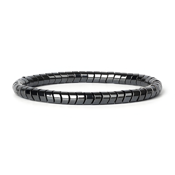 Bracelet Hématite - Sphère Sombre et Élégante | Bijoux Chakra