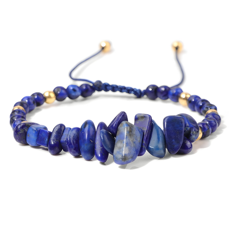 Bracelet Authentique en Lapis Lazuli - Éclat Azur Intemporel | Bijoux Chakra