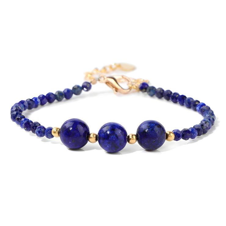 Bracelet en Lapis Lazuli - Bleu Évocateur d'Antiquité | Bijoux Chakra