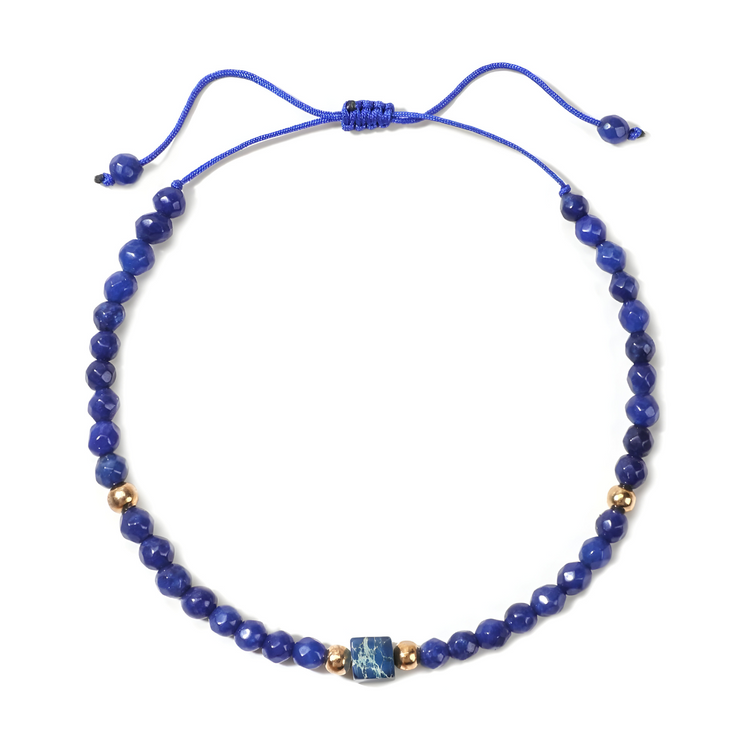Bracelet Lithothérapie en Lapis Lazuli - Bleu Éternel | Bijoux Chakra