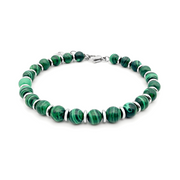 Bracelet Captivant en Malachite - Équilibre Forestièr | Bijoux Chakra