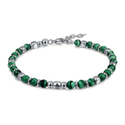 Bracelet Éclatant en Malachite - Cristal de Nature | Bijoux Chakra