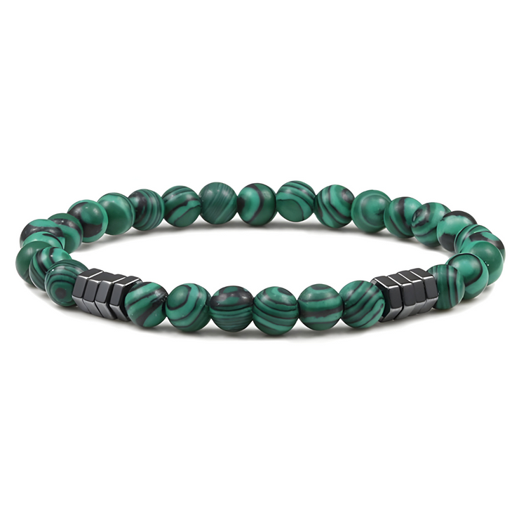 Bracelet Éclatant en Malachite Verte - Gemme Naturelle | Bijoux Chakra