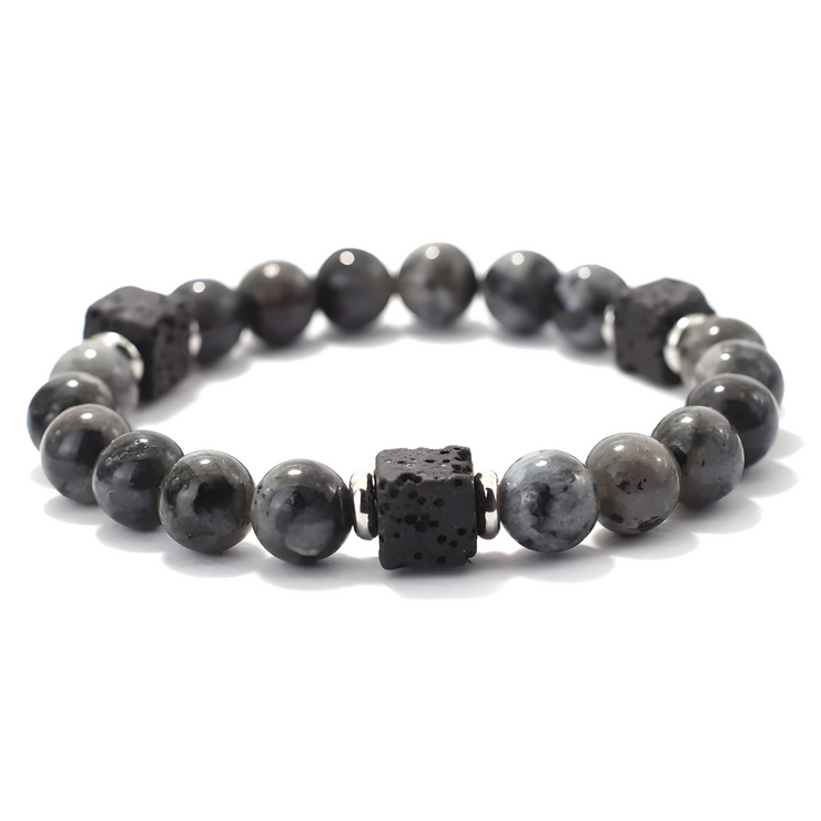 Élégant Bracelet en Obsidienne - Forteresse Mystique Obsidienne | Bijoux Chakra