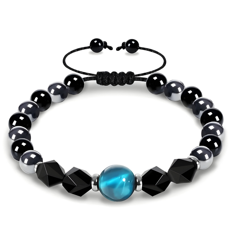 Mystique Bracelet en Obsidienne Acajou - Noir Envoûtant | Bijoux Chakra