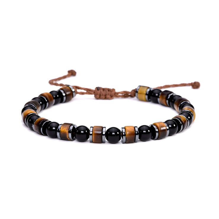 Bracelet d'Obsidienne - Éclat Sombre du Cristal | Bijoux Chakra