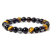 Bracelet Feng Shui en Obsidienne - Tourbillon Noir Élégant | Bijoux Chakra