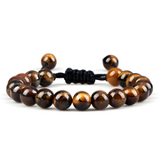 Bracelet Fascinant en Oeil de Tigre Mat - Charme Félin | Bijoux Chakra