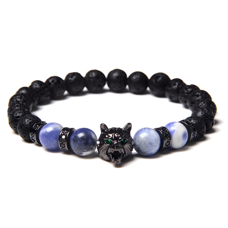 Bracelet en Sodalite - Loup Féroce | Bijoux Chakra