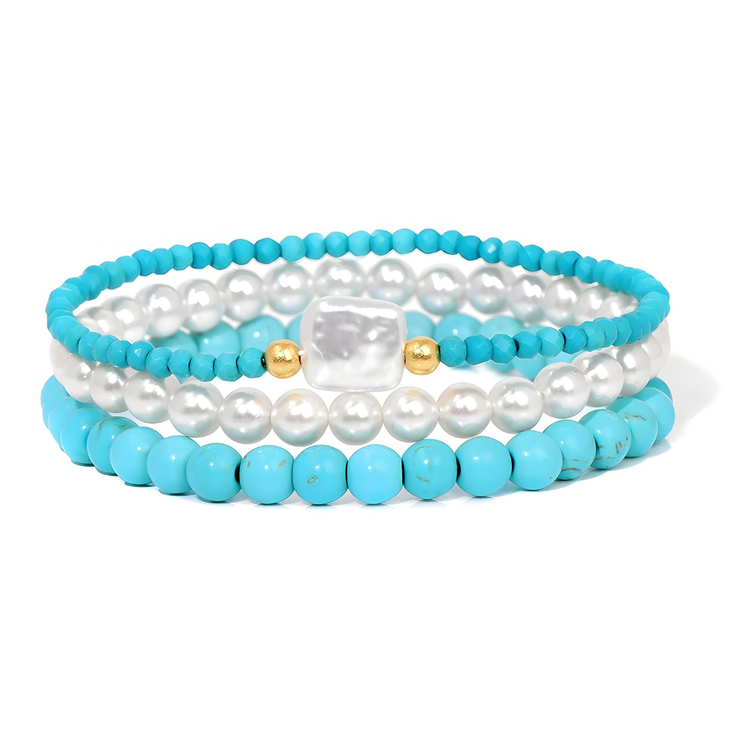 Bracelet Turquoise - Éclat du Rivage Bleu | Bijoux Chakra