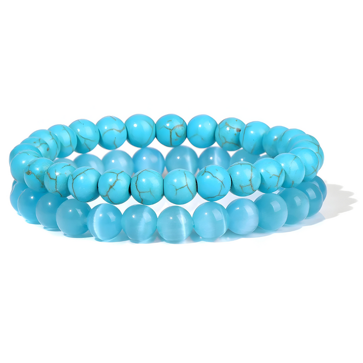 Bracelet Éclatant en Turquoise - Beauté Tropicale | Bijoux Chakra