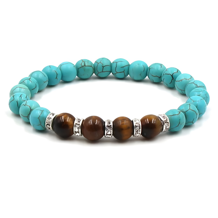Bracelet en Turquoise Naturelle - Éclat Azur Fascinant | Bijoux Chakra