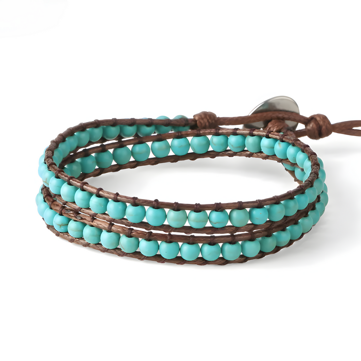 Bracelet Turquoise - Éclat d'Azur Profond | Bijoux Chakra