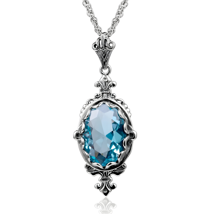 Collier Aigue Marine - Éclat du Cœur de Lagon | Bijoux Chakra