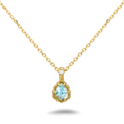 Collier Luxueux en Or avec Aigue-Marine - Éclat Azuré | Bijoux Chakra