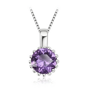 Collier Authentique en Améthyste - Cœur Pourpre Éclatant | Bijoux Chakra