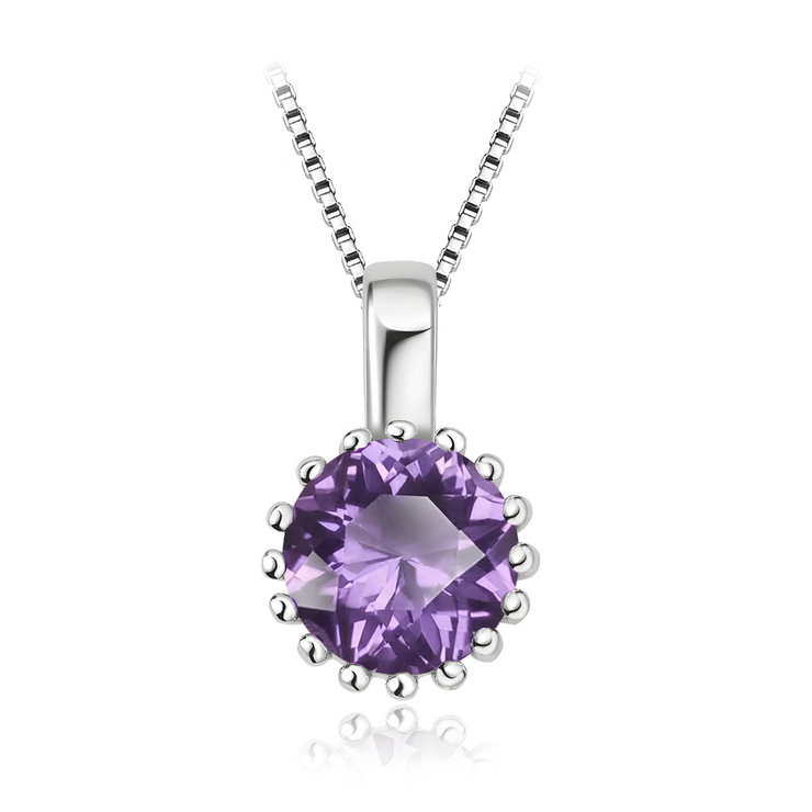 Collier Authentique en Améthyste - Cœur Pourpre Éclatant | Bijoux Chakra